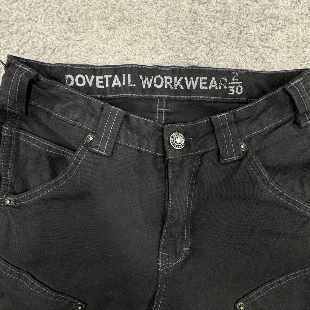 Dovetail Workwear The Maven Slim Black Cordura Utility Work Pants Womens 28x30 - Picture 3 of 13